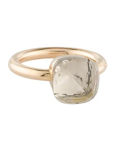 Pre-owned Pomellato 18k Topaz Cocktail Ring In Multi