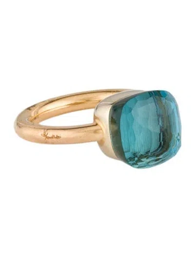 Pre-owned Pomellato 18k Topaz Nudo Classic Ring In Multi