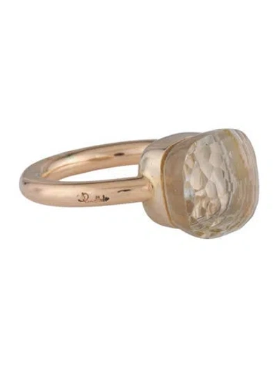 Pre-owned Pomellato 18k Topaz Nudo Classic Ring In Multicolor
