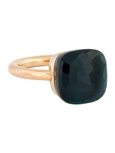Pre-owned Pomellato 18k Topaz Nudo Maxi Ring In Multi