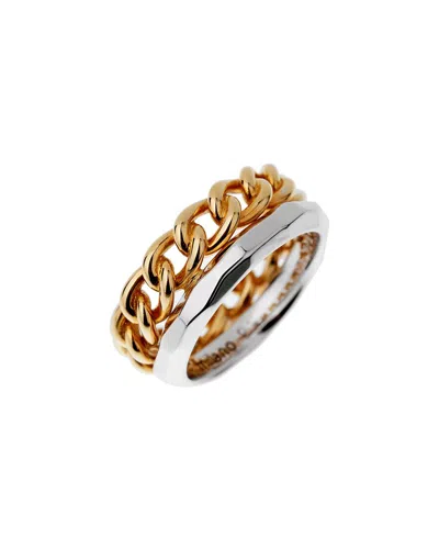 Pre-owned Pomellato 18k Two-tone Ring (authentic Pre-loved) In Black