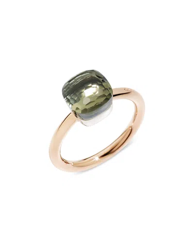 Pomellato 18k White & Rose Gold Nude Prasiolite Statement Ring In Pink