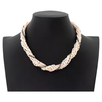 Pre-owned Pomellato 18k Yellow Gold And Baroque Seed Pearl Multi-strand Necklace