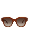 Pomellato 49mm Novelty Round Sunglasses In Havana Havana Brown