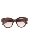 Pomellato 49mm Novelty Round Sunglasses In Brown