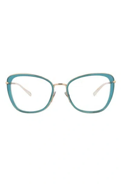 Pomellato 53mm Cat Eye Optical Glasses In Green