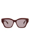 Pomellato 53mm Novelty Square Sunglasses In Burgundy Violet