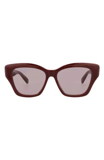 Pomellato 53mm Novelty Square Sunglasses In Burgundy Violet