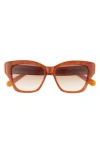 Pomellato 53mm Novelty Square Sunglasses In Brown