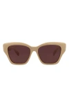 Pomellato 53mm Novelty Square Sunglasses In Nude Violet