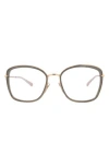 Pomellato 53mm Square Optical Glasses In Grey/gold