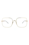 Pomellato 58mm Square Optical Glasses In Gold Transparent