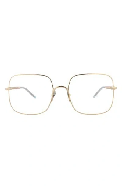 Pomellato 58mm Square Optical Glasses In Gold Transparent