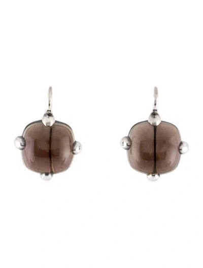Pre-owned Pomellato 67 Smoky Quartz Drop Earrings In Multi