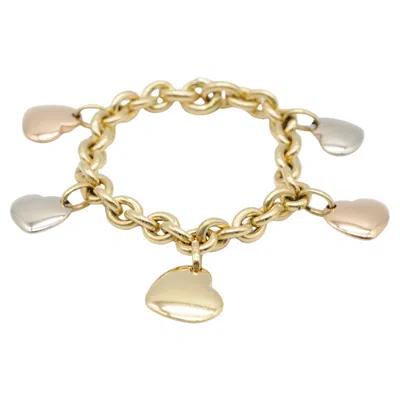 Pre-owned Pomellato Bracelet 18k Tricolor Heart Elements In Multi