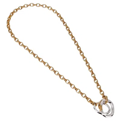 Pre-owned Pomellato Chain Link 18k White & Yellow Gold Necklace