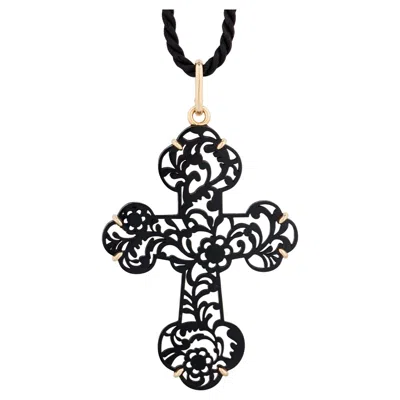 Pre-owned Pomellato Cross Pendant In Multi