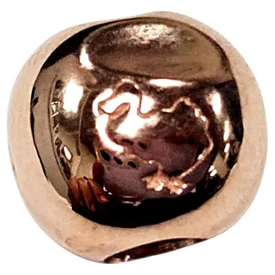 Pre-owned Pomellato Dodo 9 Karat Rose Gold Rondelle Bead Component, Made In Italy In Red