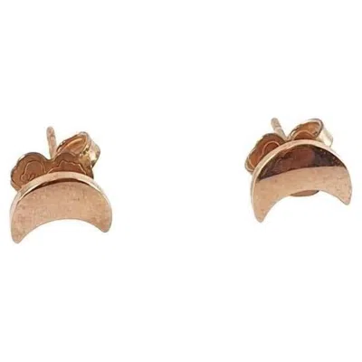 Pre-owned Pomellato Dodo By  9k Gold Half Moon Earrings With Dodo Closure In Multi