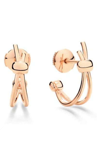 Pomellato Double Row Hoop Earrings In Gold