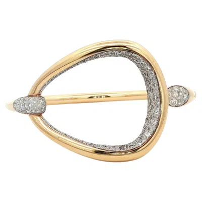 Pre-owned Pomellato Fantina Diamond Bracelet 18k Rose Gold In Red