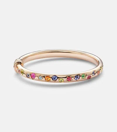 Pomellato Iconica 18kt Rose Gold Chain Bracelet With Gemstones In White