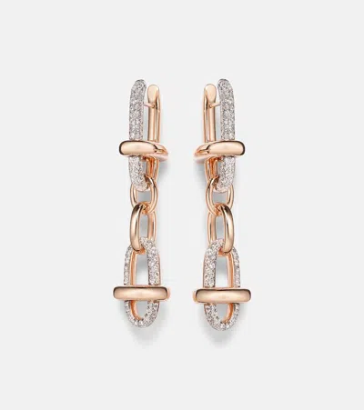 Pomellato Iconica 18kt Rose Gold Drop Earrings With Diamonds