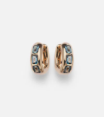 Pomellato Iconica 18kt Rose Gold Earrings With Blue Topaz