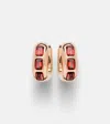 Pomellato Iconica 18kt Rose Gold Earrings With Pyrope Garnets In Red