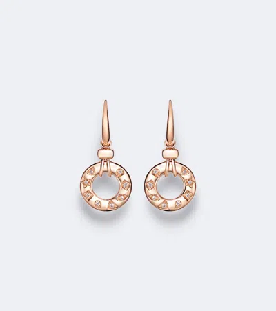Pomellato Iconica 18kt Rose Gold Hoop Earrings With Diamonds
