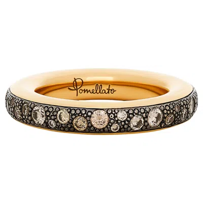 Pre-owned Pomellato Iconica 18kt Yellow Gold Brown Diamond Band
