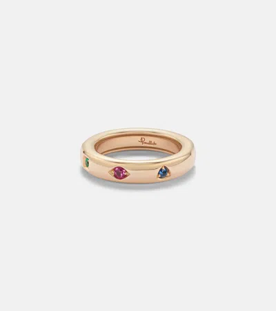 Pomellato Iconica Extra Slim 18kt Rose Gold Ring With Gemstones