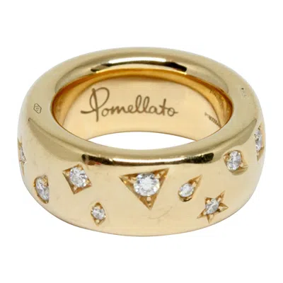 Pre-owned Pomellato Iconica Rose Gold And Diamond Large Ring In Red