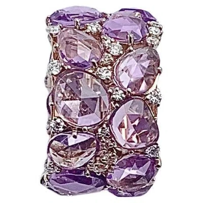 Pre-owned Pomellato Lap Band Ring In Multi