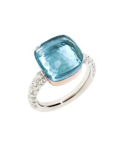 Pomellato Nudo 18kt Gold Ring With Topaz And Diamonds In 0