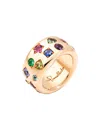 Pomellato 18k Rose Gold Maxi Iconica Multi-gemstone Band In Yellow