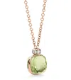 Pomellato Mixed Gold, Diamond And Prasiolite Nudo Necklace In Green
