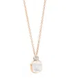 Pomellato Mixed Gold, White Topaz And Diamond Nudo Necklace In White