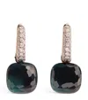 Pomellato Mixed Metal, Diamond And London Blue Topaz Nudo Drop Earrings In Blue