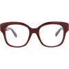 Pomellato Novelty 52mm Square Optical Glasses In Burgundy Burgundy Transparent