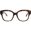 Pomellato Novelty 52mm Square Optical Glasses In Havana Havana Transparent