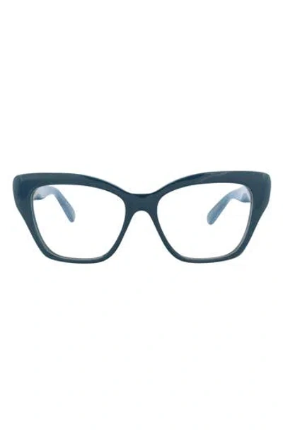 Pomellato Novelty 54mm Square Optical Glasses In Blue Blue Transparent