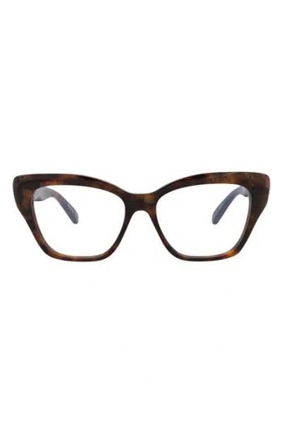Pomellato Novelty 54mm Square Optical Glasses In Havana Havana Transparent