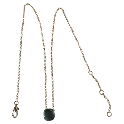 Pre-owned Pomellato Nudo 18k Rose Gold Sky Blue Topaz Necklace In Red