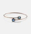 Pomellato Nudo 18kt Gold Bangle With Topazes And Diamonds In Silver