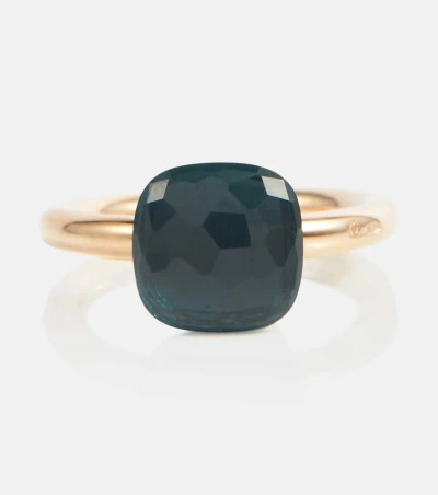 Pomellato Nudo 18kt Gold Ring With London Blue Topaz In 0