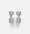 Pomellato Nudo 18kt Rose And White Gold Earrings With Diamonds In Gold