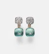 Pomellato Nudo 18kt Rose And White Gold Earrings With Topaz And Diamonds In Gold