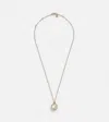 Pomellato Nudo 18kt Rose And White Gold Necklace With Topaz, Mother-of-pearl, And Diamonds In 0