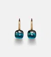 Pomellato Nudo 18kt Rose Gold And White Gold Earrings With Blue Topaz In 0